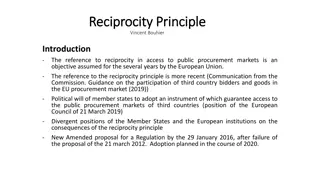 The Reciprocity Principle in Public Procurement Markets