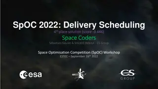 SpOC 2022: Delivery Scheduling Space Coders Solutions Overview