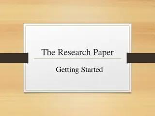 The Research Paper Guidelines and Timeline