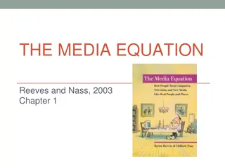 Human Interaction with Media - The Media Equation by Reeves and Nass