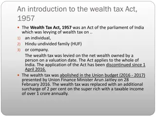 Introduction to Wealth Tax Act, 1957 in India