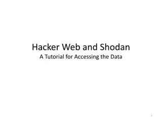 Tutorial: Accessing Hacker Web Forums and Shodan Data