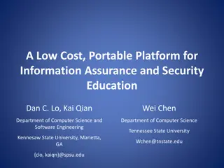 A Low-Cost Portable Platform for Information Assurance and Security Education