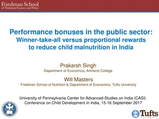 Performance Bonuses in Public Sector for Child Nutrition Improvement in India