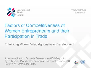 Enhancing Women's Trade Competitiveness in Agriculture: Factors and Recommendations