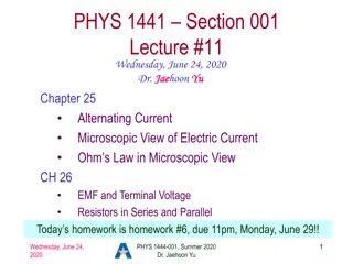 Physics Lecture Summary: AC, EMF, and Special Project Reminder