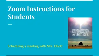 Zoom Instructions for Scheduling a Meeting with Mrs. Elliott