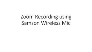 Zoom Recording with Samson Wireless Mic Quick Guide