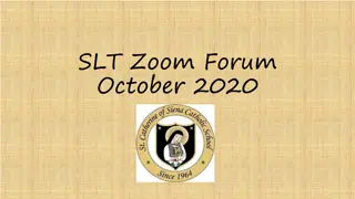 School Zoom Forum: October 2020 Agenda and Development Plan