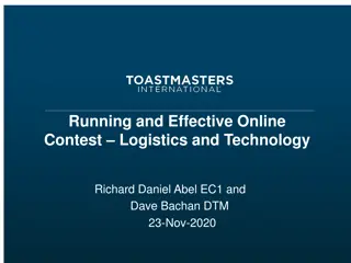 Running an Effective Online Contest: Logistics and Technology