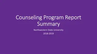 Counseling Program Report Summary at Northwestern State University (2018-2019)