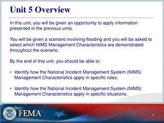 NIMS Management Characteristics in a Flooding Scenario