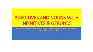 Understanding Adjectives and Nouns with Infinitives and Gerunds