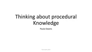 Procedural Knowledge in Geography Education