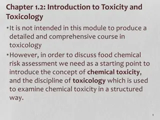 Introduction to Toxicity and Toxicology in Food Chemical Risk Assessment