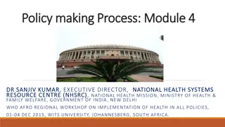 Policy Making Process in Health Systems