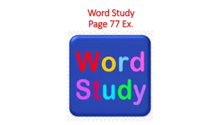 Word Study and Translations in English Language Learning