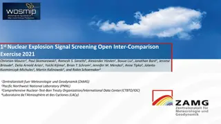 Inter-Comparison Exercise on Nuclear Explosion Signal Screening