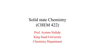 Solid State Chemistry: Principles and Classification of Solids