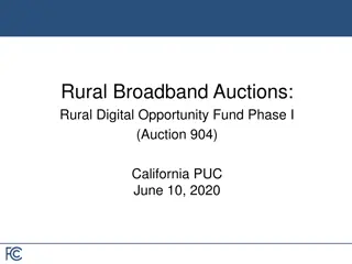 Rural Broadband Auctions and Funding Overview