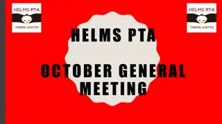 Helms PTA October General Meeting Financial Summary