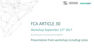 Workshop Presentation on FCA Article 30 - Energinet and Svenska kraftnät