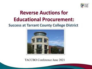 Success with Reverse Auctions in Educational Procurement at Tarrant County College District