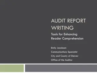 Enhancing Reader Comprehension in Audit Report Writing