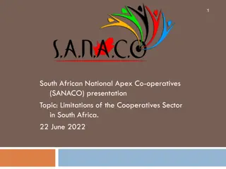 Challenges Faced by the Cooperatives Sector in South Africa