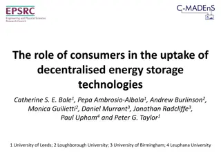 Understanding Consumers' Role in Decentralised Energy Storage Uptake