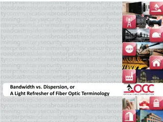 Bandwidth and Dispersion in Fiber Optic Communication