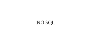 NoSQL: Evolution and Key Concepts