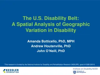 Geographic Analysis of the U.S. Disability Belt