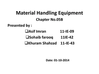 Overview of Material Handling Equipment and Containers