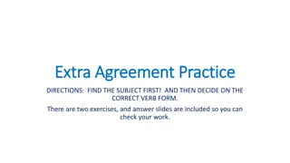 Subject-Verb Agreement Practice Exercises with Answers