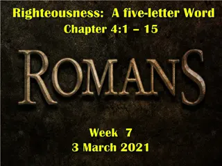 Understanding Righteousness Through Paul's Teaching in Romans 4:1-15