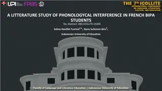 Phonological Interference in French BIPA Students: A Literature Study