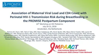 Association of Maternal Viral Load and CD4 Count with Perinatal HIV-1 Transmission Risk