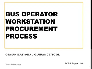 Bus Operator Workstation Procurement Process Organizational Guidance Tool