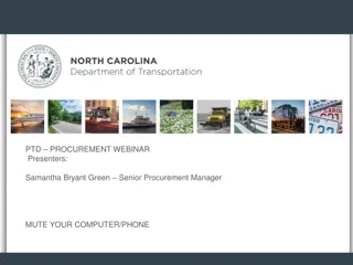 PTD PROCUREMENT WEBINAR Overview