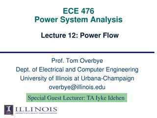 Power System Analysis: Lecture on Power Flow