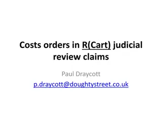 Costs Orders in R (Cart) Judicial Review Claims by Paul Draycott