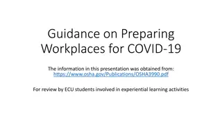 Guidelines for Preparing Workplaces during COVID-19