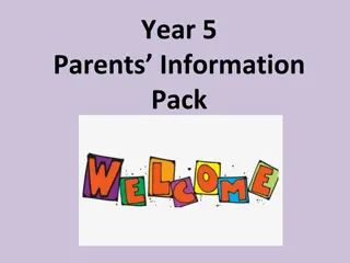 The Year 5 Parents Information Pack: Supporting Your Child's Learning