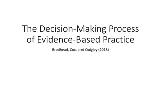 Understanding Evidence-Based Practice in Behavior Analysis