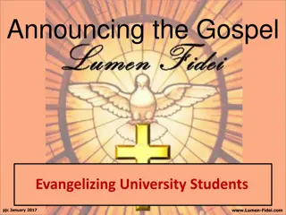 Challenges and Opportunities in Evangelizing University Students