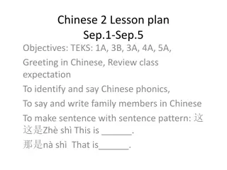 Chinese 2 Lesson Plan: Phonics, Family Members, and Sentence Patterns