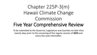 Hawaii Climate Change Commission Five-Year Comprehensive Review