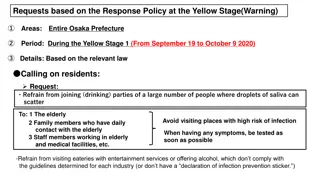 Response Policy during Yellow Stage in Osaka Prefecture