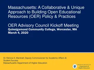 Massachusetts OER Advisory Council Kickoff Meeting Summary